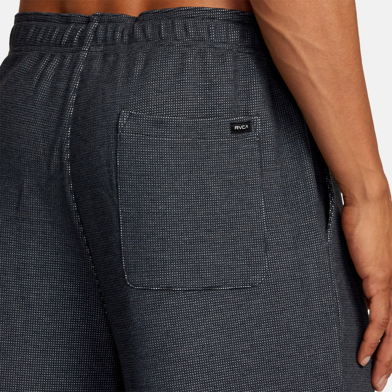 Men's Cable Waffle Jogger, RVCA Men's Cable Waffle Jogger in Navy Heather back pocket
