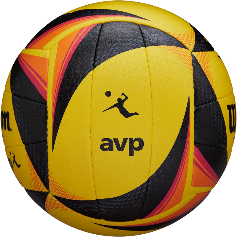 AVP OPTX Game Volleyball, Wilson AVP OPTX Game Ball in Yellow side