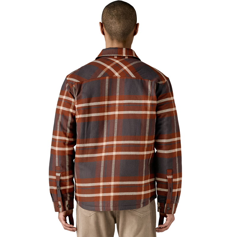 Men's Insulated Midweight Fjord Flannel Shirt, Patagonia Men's Insulated Midweight Fjord Flannel Shirt back on model