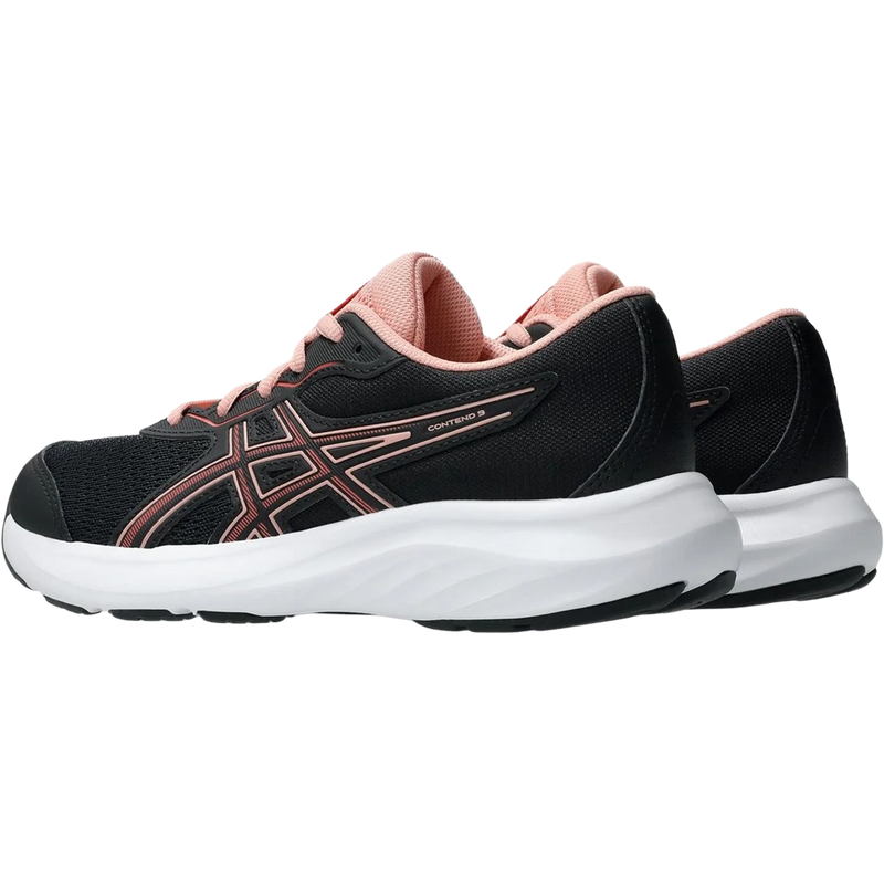 Youth Contend 9 Grade School, Asics Youth Contend 9 Grade School in 008-Black/Dark Pink Clay pair left