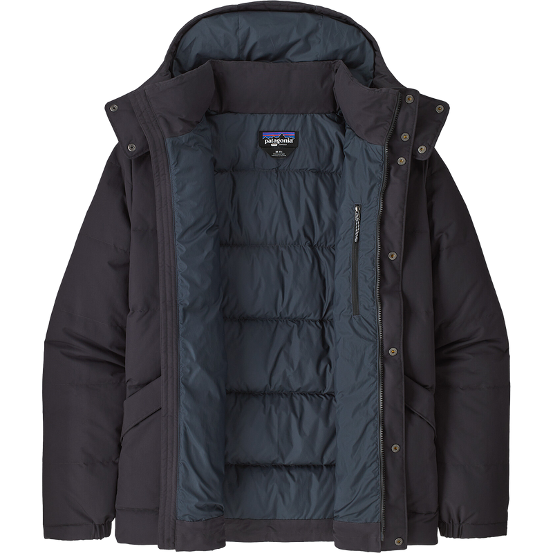 Men's Downdrift Jacket, Patagonia Men's Downdrift Jacket in Black unzipped