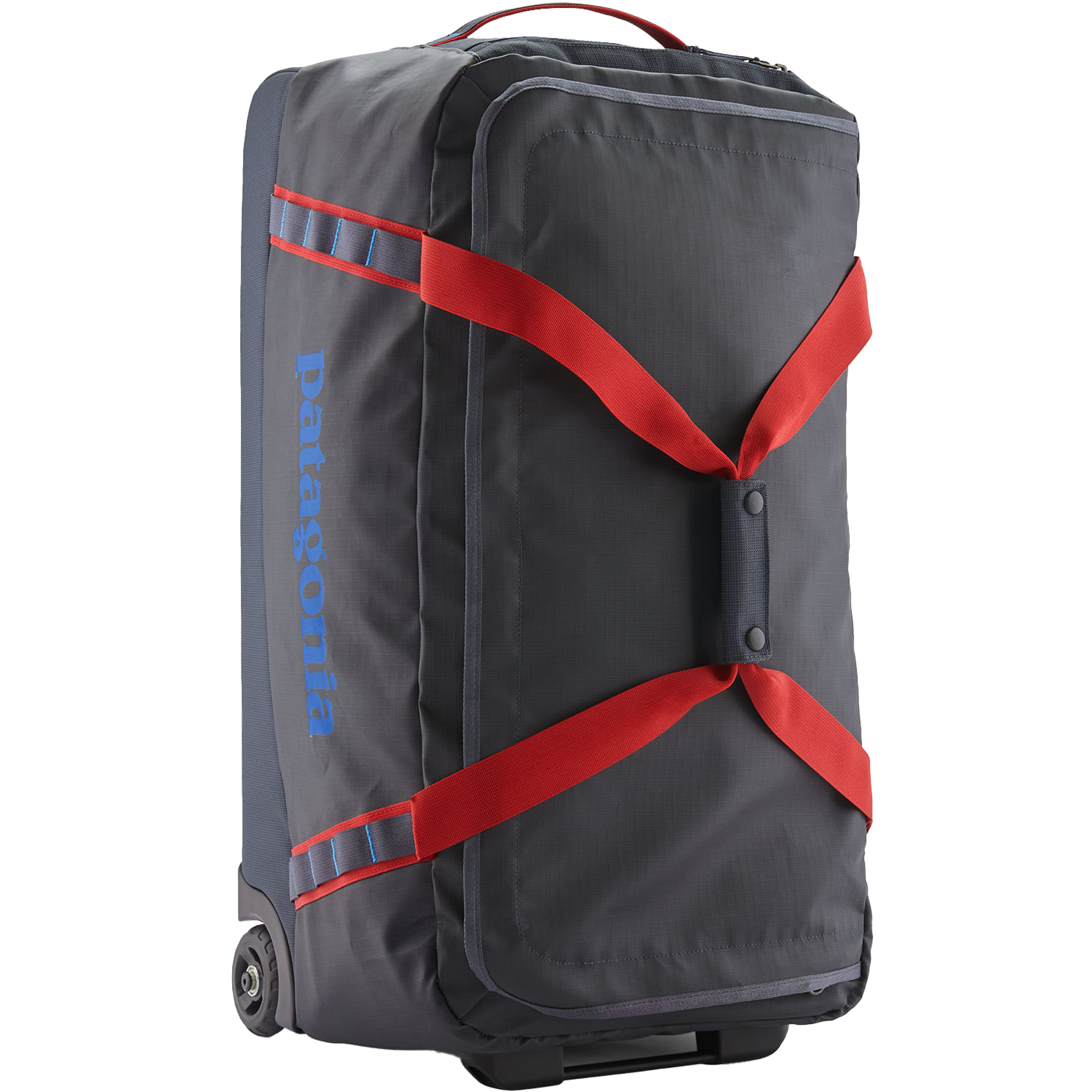 Patagonia Black Hole Wheeled Duffel 70L Smolder Blue / Amanita Red