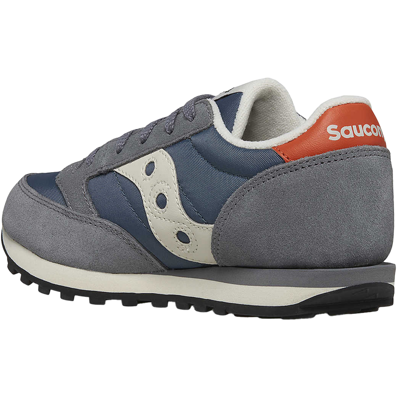 Youth Jazz Original, Saucony Youth Jazz Original PS in Grey/Blue/Orange back 