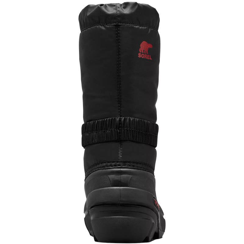 Youth Flurry (1-7), Sorel Youth Flurry in 015-Black/Bright Red back