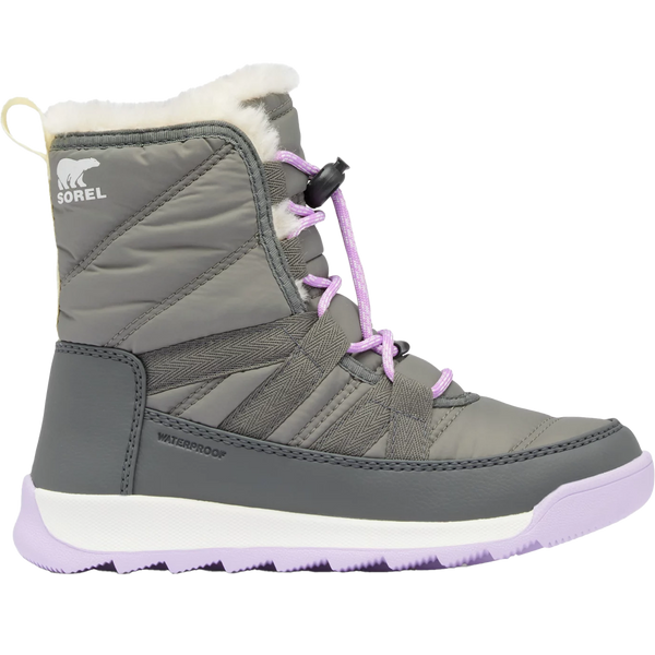 Sorel Youth Whitney II Plus Lace in Quarry/Lavender