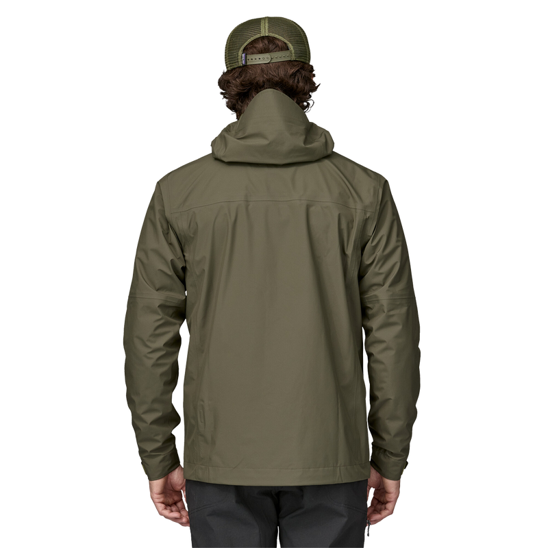 Men's Boulder Fork Rain Jacket, Patagonia Boulder Fork Rain Jacket Back View