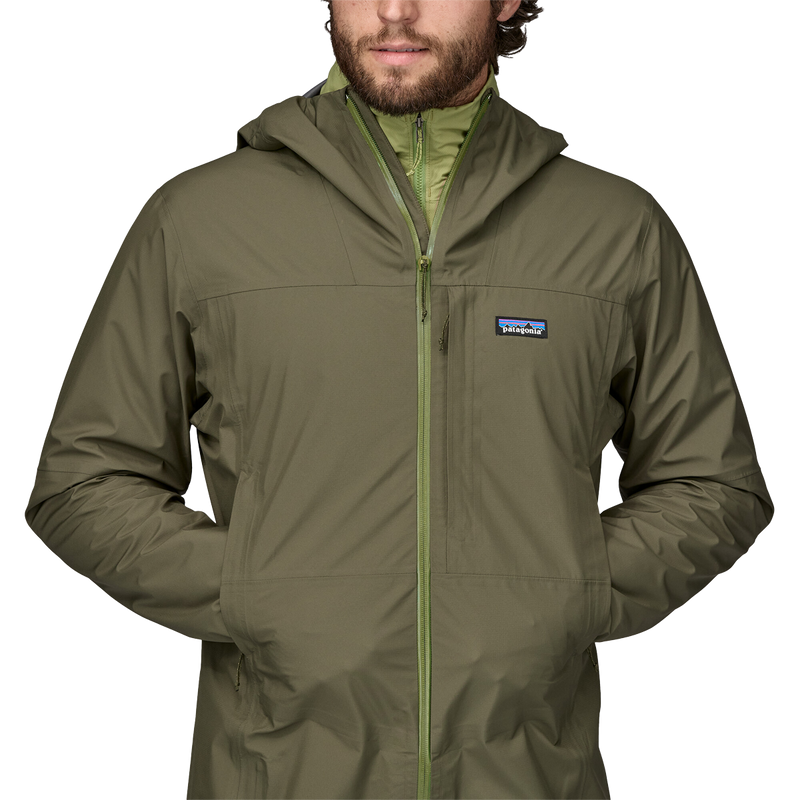 Men's Boulder Fork Rain Jacket, Patagonia Boulder Fork Rain Jacket Side Pockets View