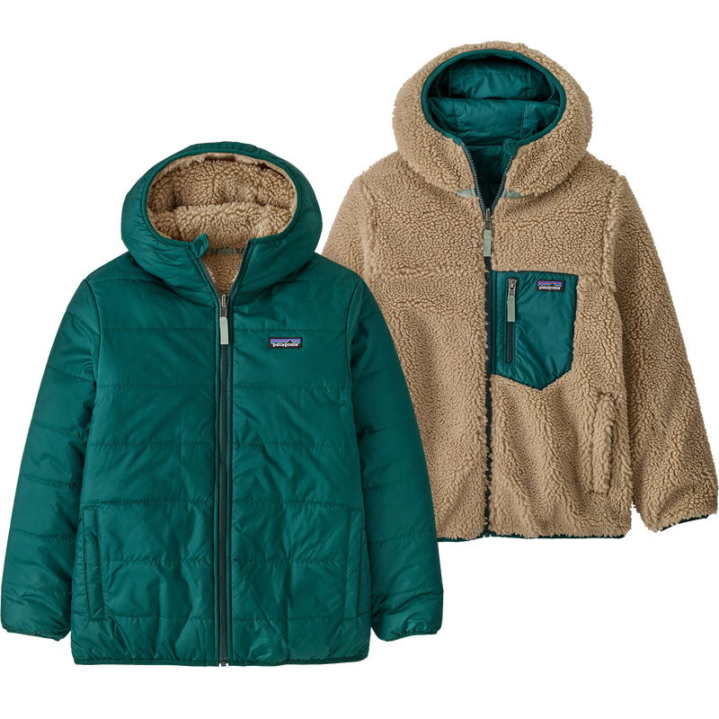 Patagonia Youth Reversible Ready Freddy Hoody in CASG-Cascade Green