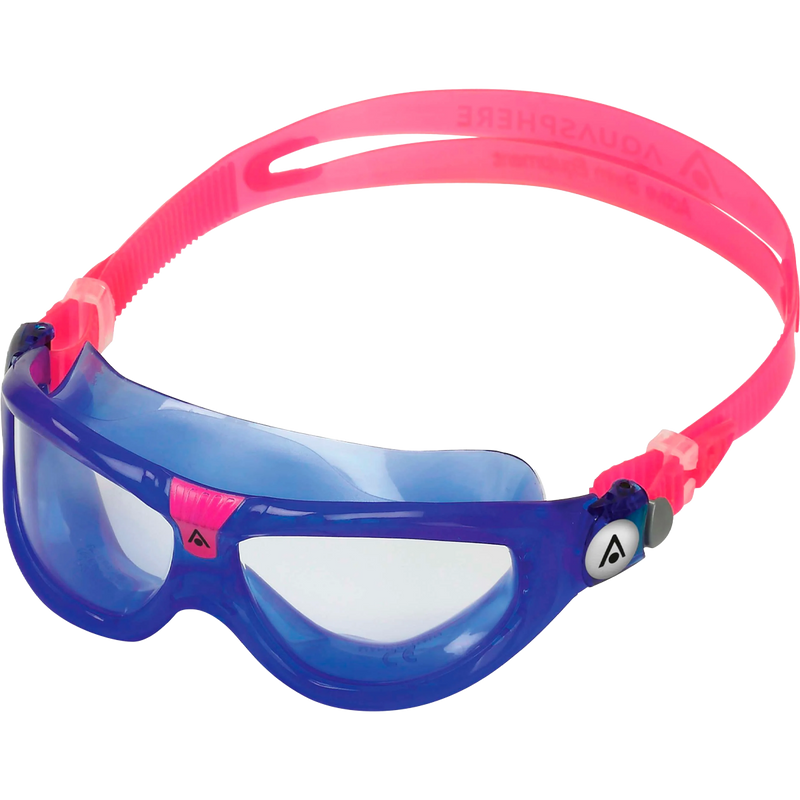Youth Seal Kid 2 - Deep Blue/Pink Clear, Aqua Sphere Seal Kid 2 - Deep Blue/Pink Clear 3/4 view