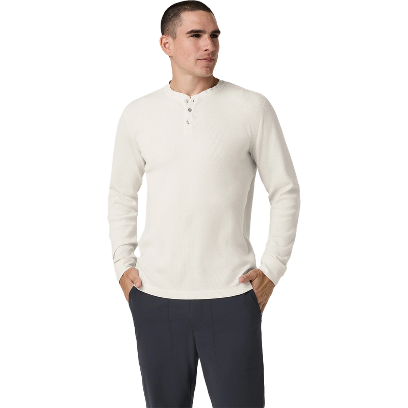 Men's Waffle Henley, Vuori Men's Waffle Henley front on model