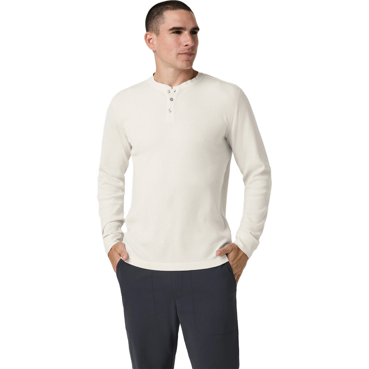 Men's Waffle Henley alternate view