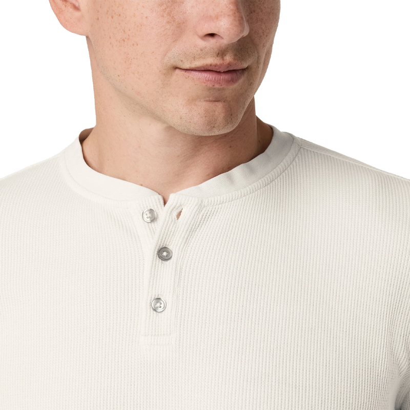Men's Waffle Henley, Vuori Men's Waffle Henley button detail