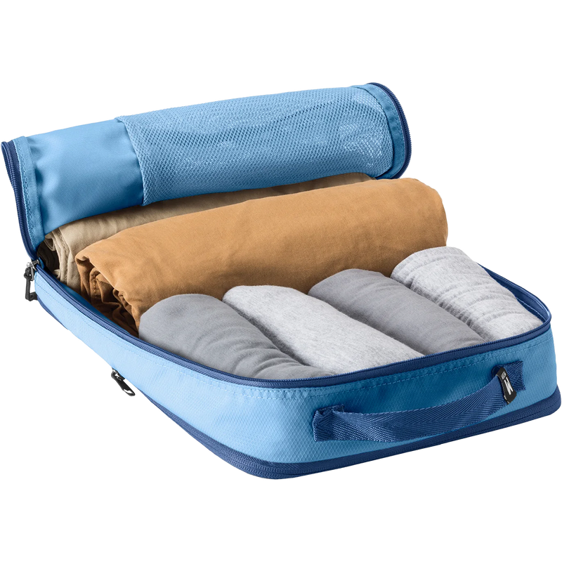 Pack-It Reveal Expansion Cube M, Pack-It Reveal Expansion Cube M in Blue Dawn unzipped