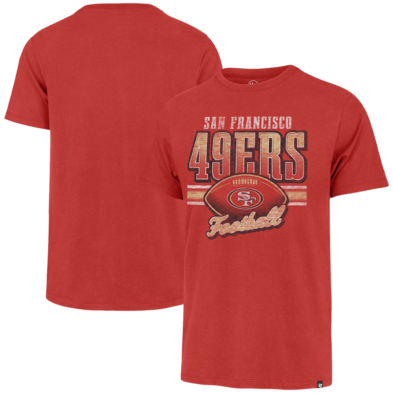 Men's 49ers Last Call Franklin Tee, 47 Brand Men's 49ers Last Call Franklin Tee front and back