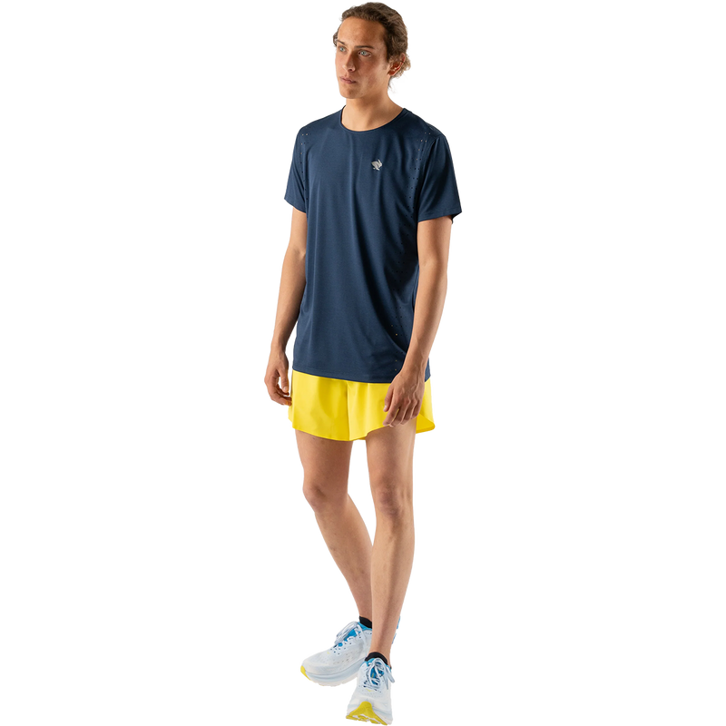Men's Race Pace Tee, Rabbit Men's Race Pace Tee in Dress Blues on model front