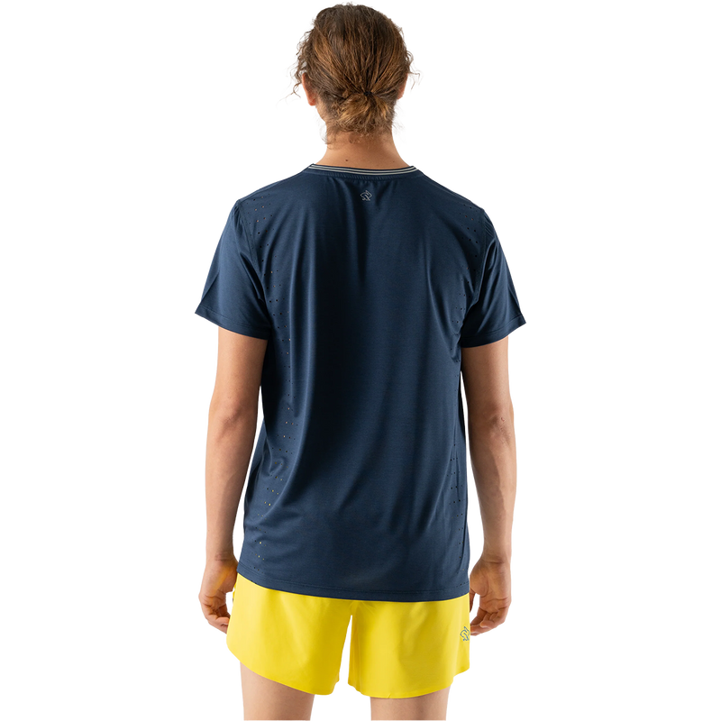 Men's Race Pace Tee, Rabbit Men's Race Pace Tee in Dress Blues back