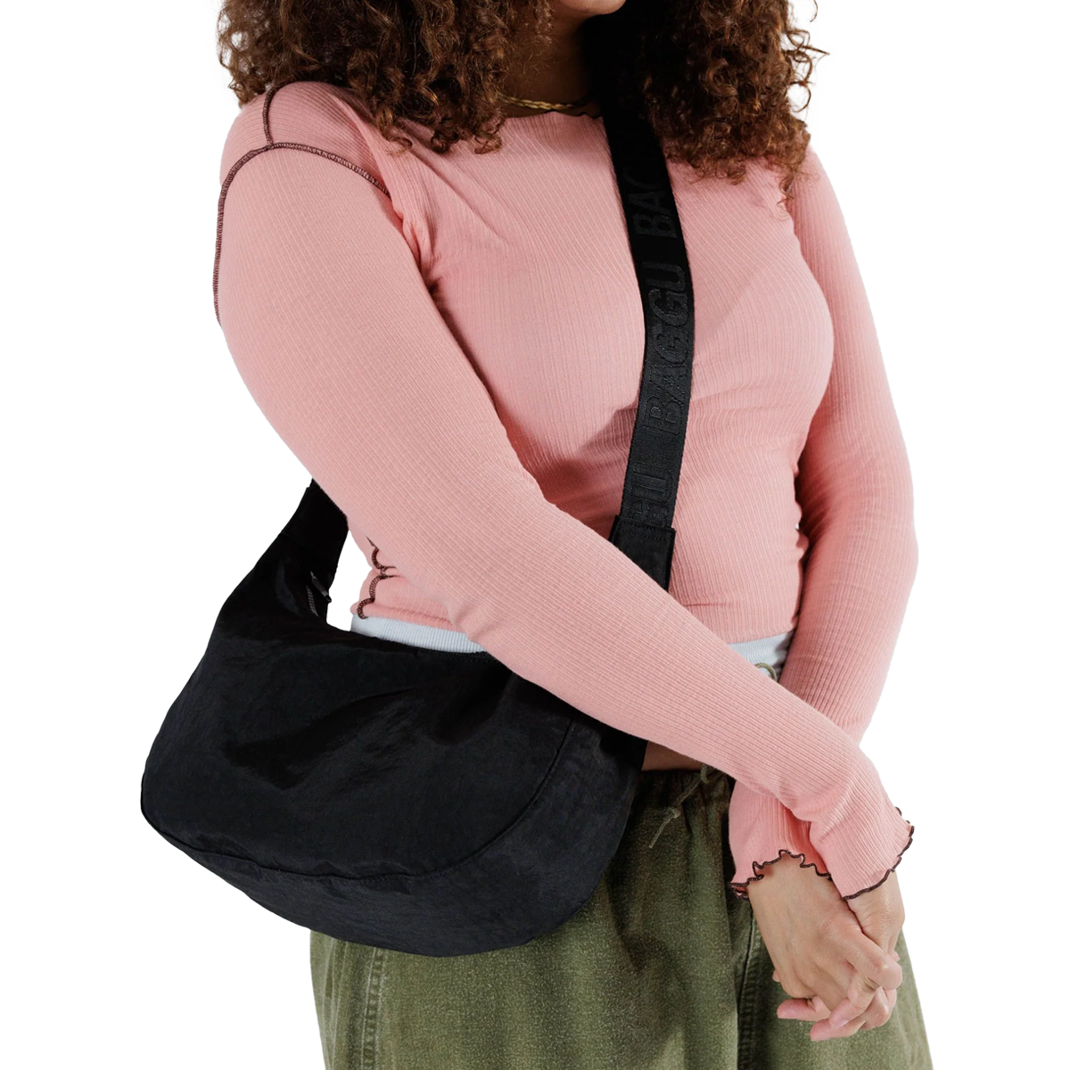 Medium Nylon Crescent Bag alternate view