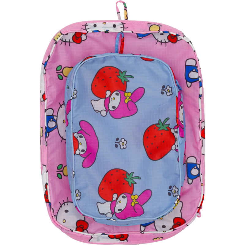 Hello Kitty Packing Cube Set, BAGGU Hello Kitty Packing Cube set flat