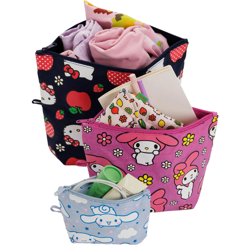 Go Pouch Set, BAGGU Go Pouch Set packed with gear