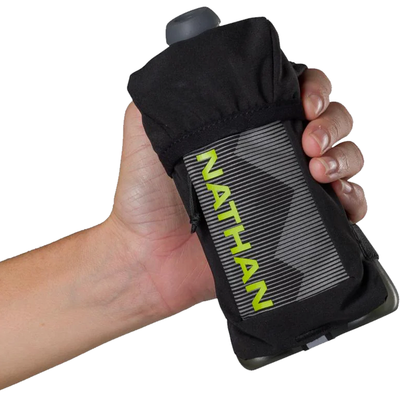 QuickSqueeze Plus Handheld Bottle 12oz, Nathan QuickSqueeze Plus Handheld Bottle 12oz in hand