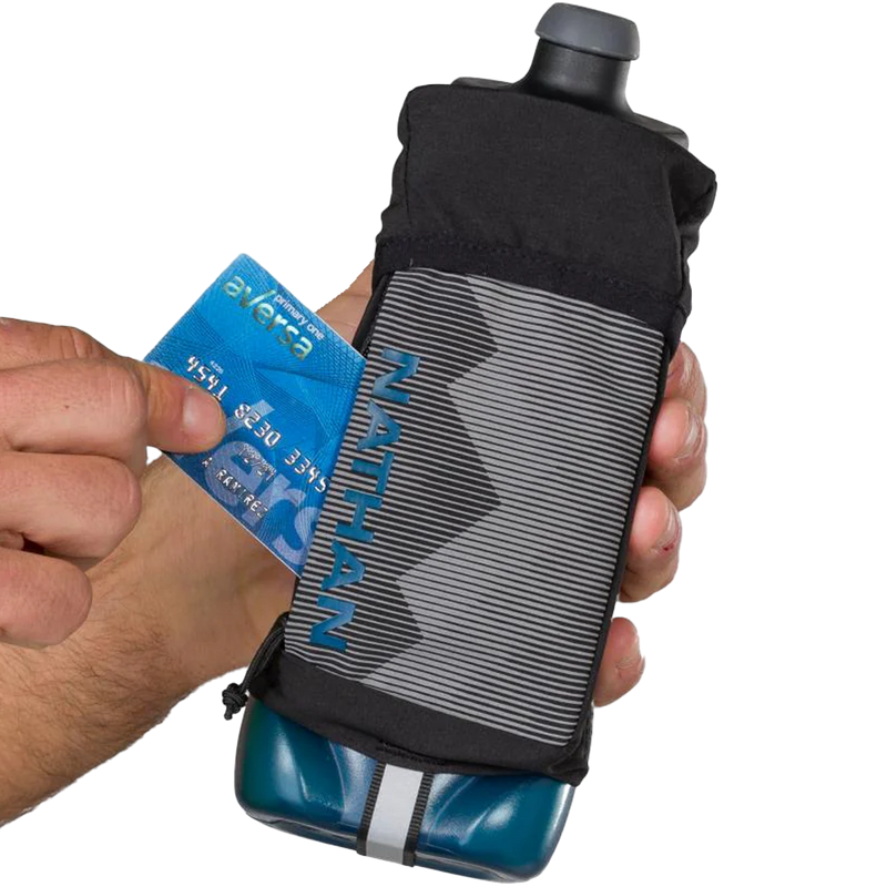QuickSqueeze Plus Handheld Bottle 22oz, Nathan QuickSqueeze Plus Handheld Bottle 22oz card pocket