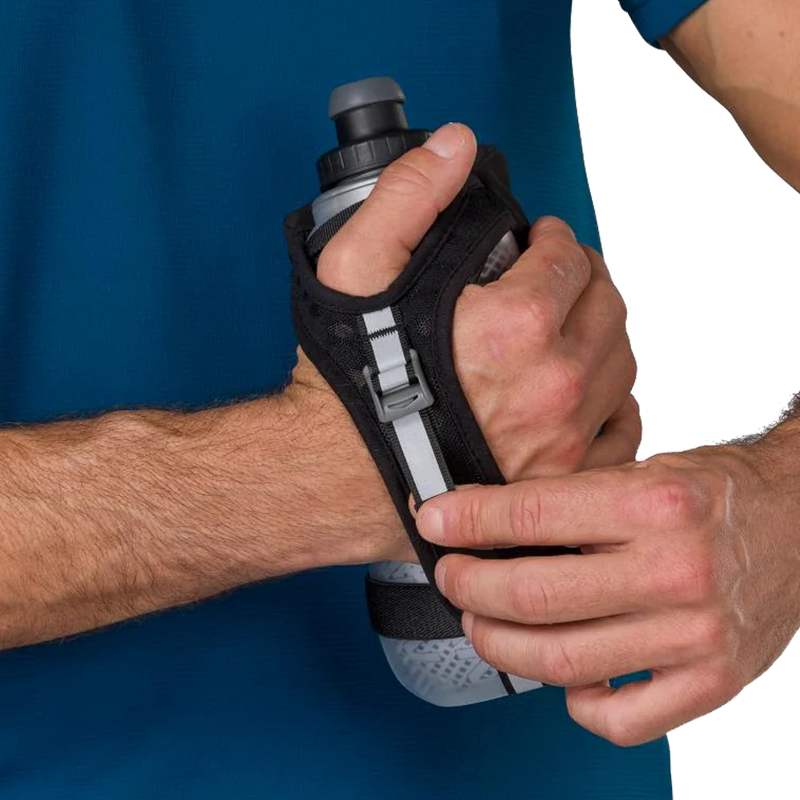 QuickSqueeze Plus View Insulated Handheld Bottle 18oz, Nathan QuickSqueeze Plus View Insulated Handheld Bottle 18oz strap