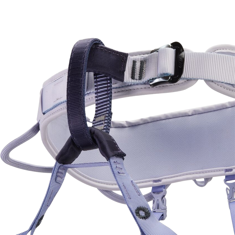 Women's Corax LT Harness, Petzl Women's Corax LT Harness in Lilac White belay loop