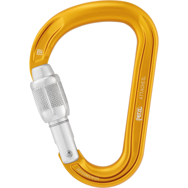 Attache Screw-Lock, Petzl Attache Screw-Lock in Yellow locked