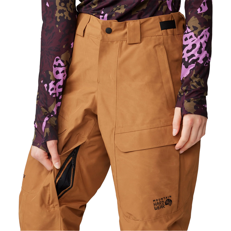 Women's Cloud Bank Gore-Tex Pant, Mountain Hardwear Women's Cloud Bank Gore-Tex Pant in Copper Clay leg vent