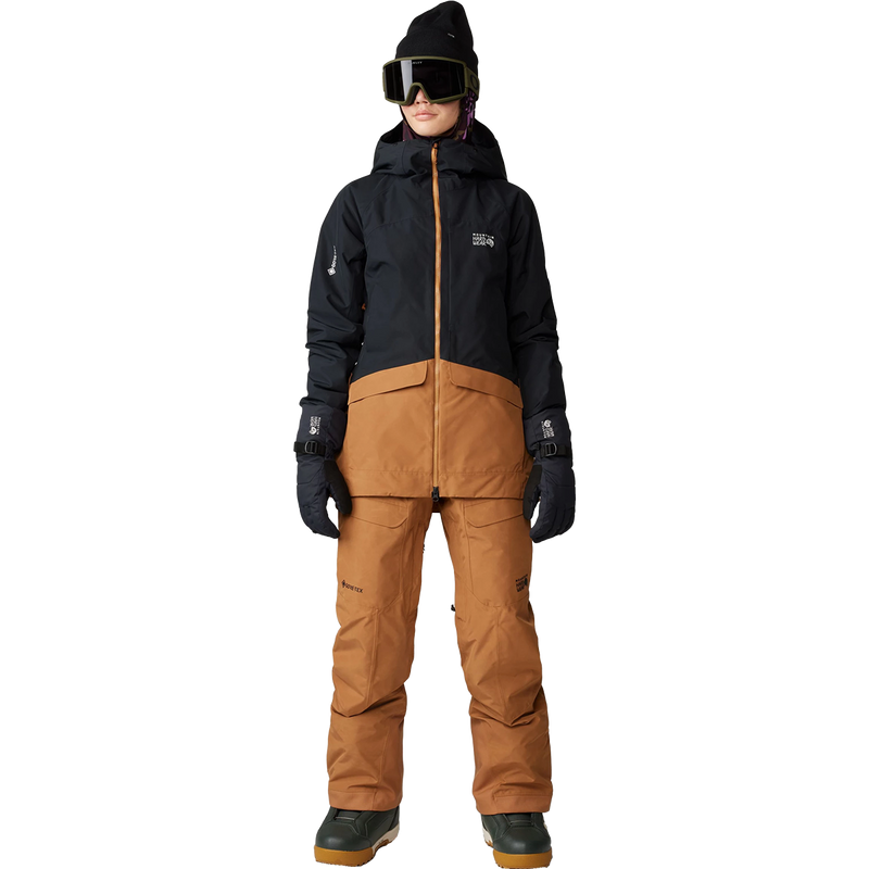 Women's Cloud Bank Gore-Tex Pant, Mountain Hardwear Women's Cloud Bank Gore-Tex Pant in Copper Clay front with jacket