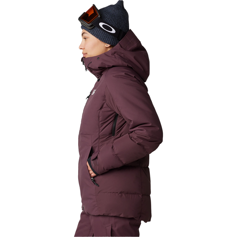 Women's Powder Maven Down Jacket, Mountain Hardwear Women's Powder Maven Down Jacket in Blackberry left