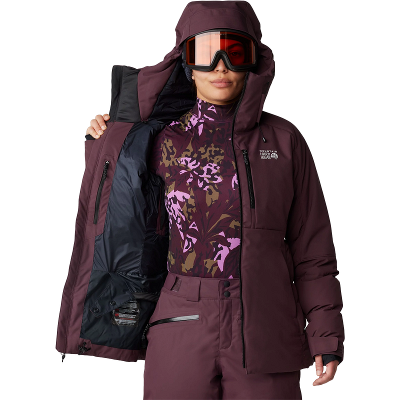 Women's Powder Maven Down Jacket, Mountain Hardwear Women's Powder Maven Down Jacket in Blackberry liner