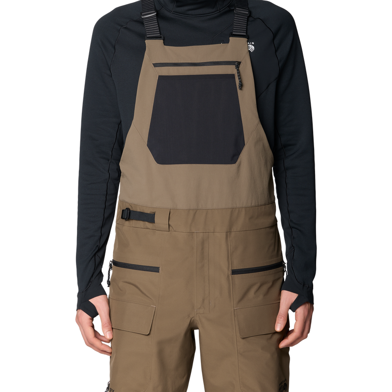 Men's Boundary Ridge Gore Tex Bib, Mountain Hardwear Men's Boundary Ridge Gore Tex Bib pockets