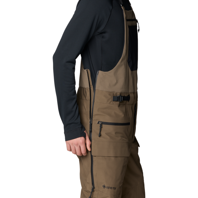Men's Boundary Ridge Gore Tex Bib, Mountain Hardwear Men's Boundary Ridge Gore Tex Bib side zipper