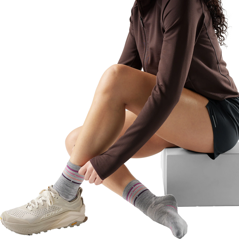 Women's Run Zero Cushion Mid Crew, Smartwool Women's Run Zero Cushion Mid Crew on Model