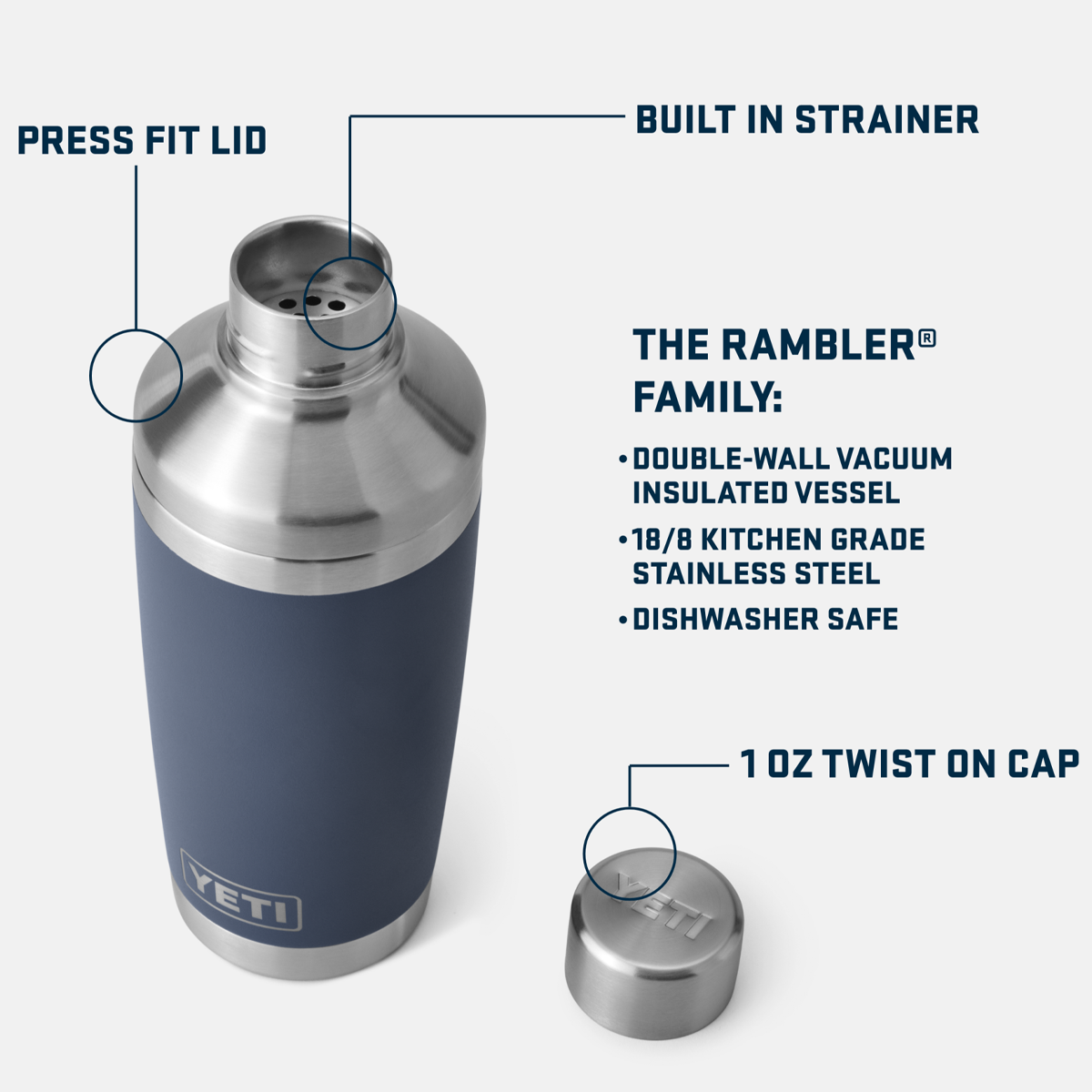 Rambler 20 oz Cocktail Shaker alternate view