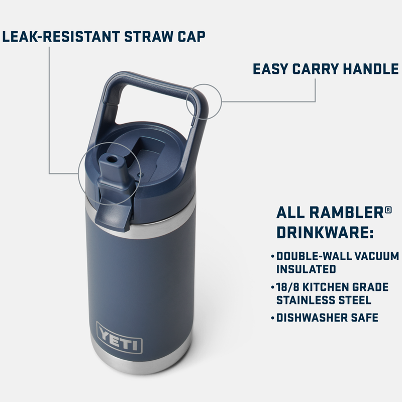 Youth Rambler Jr 12 oz Bottle with Straw Cap, Yeti Youth Rambler Jr 12 oz Bottle with Straw Cap features