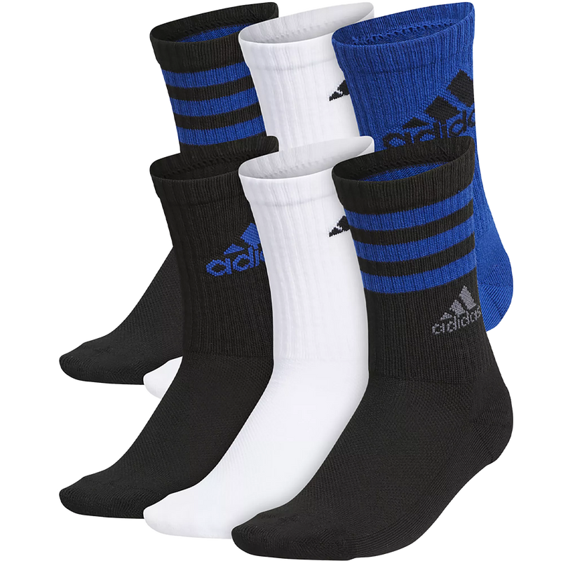 Youth Adidas Cushion Mixed 6-Pack Crew, Featured Image