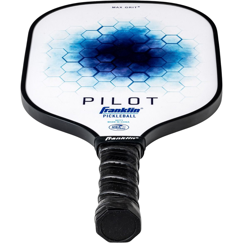 Pilot Series Pickleball Paddle, Franklin Pilot Series Fiberglass Paddle in blue handle