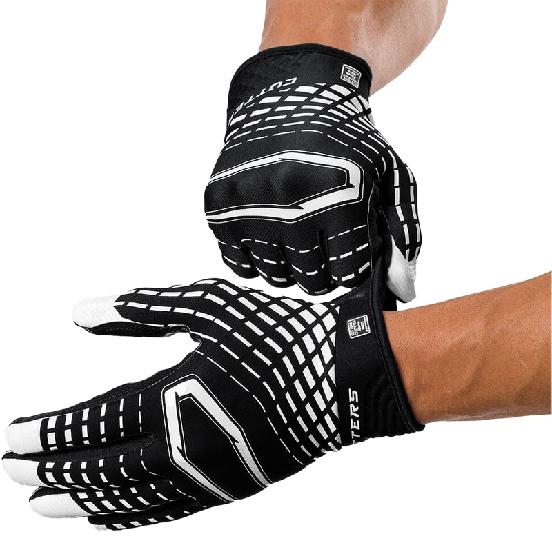 Youth Rev 5.0 Receiver Gloves, Shock Doctor Youth Rev 5.0 Receiver Gloves black on model