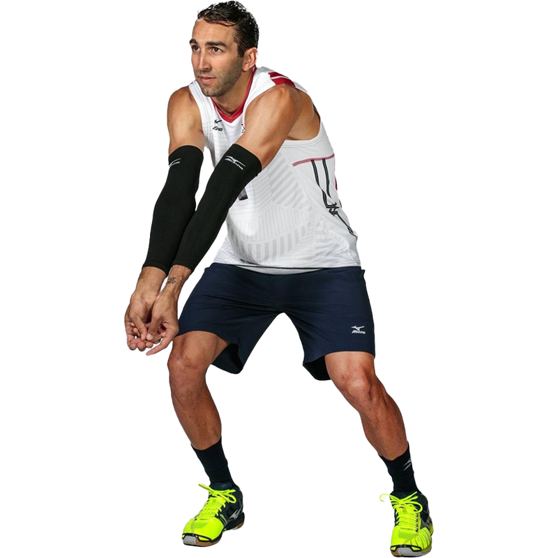 Volleyball Arm Sleeves, Mizuno Volleyball Arm Sleeves on player in action