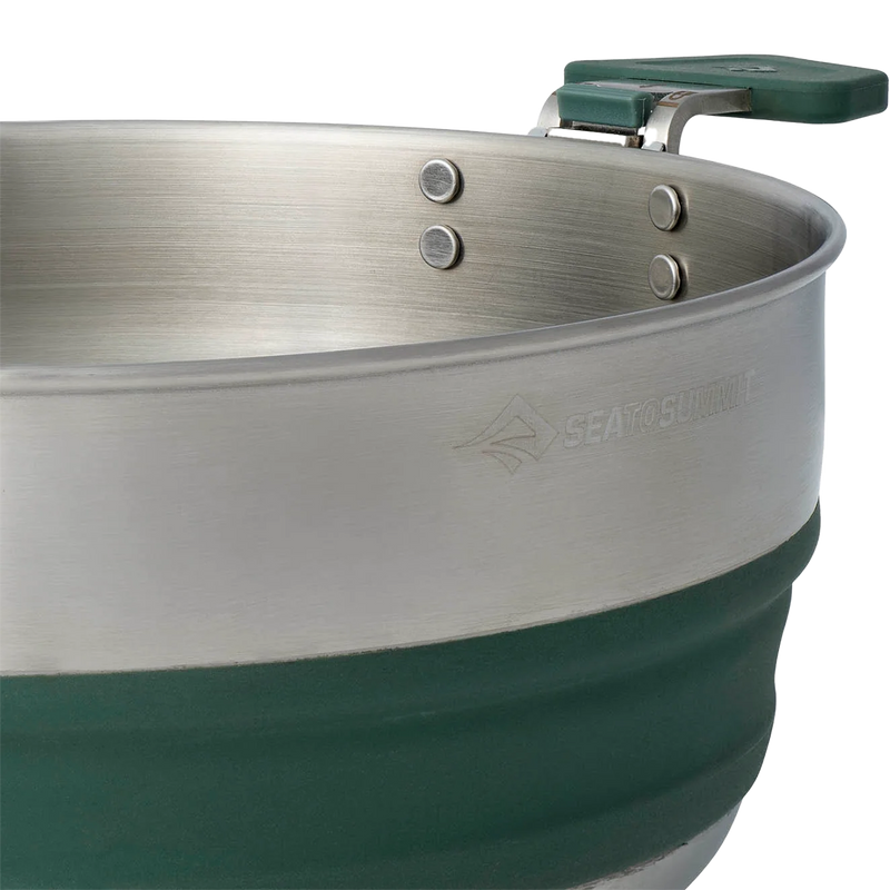Detour Stainless Collapsible Pot 3 L, Sea to Summit Detour Stainless Collapsible Pot 3 L in Laurel Wreath Green logo