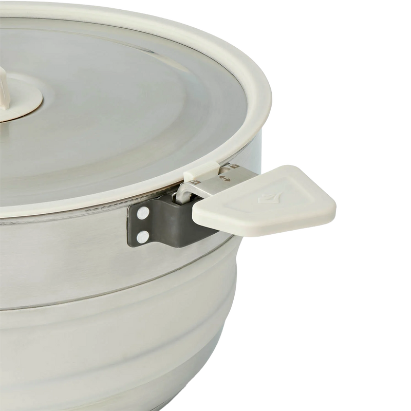 Detour Stainless Collapsible Pot 5 L, Sea to Summit Detour Stainless Collapsible Pot 5 L in Moonstruck Grey handle