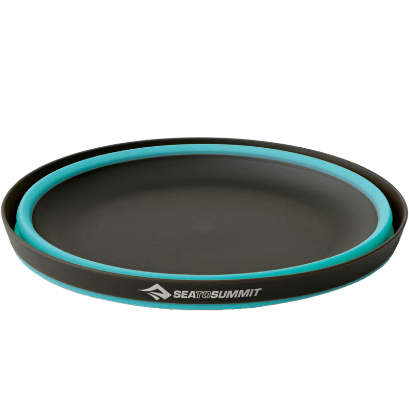 Frontier Ultralight Collapsible Bowl - Large, Sea to Summit Frontier Ultralight Collapsible Bowl - Large in Aqua Sea Blue collapsed