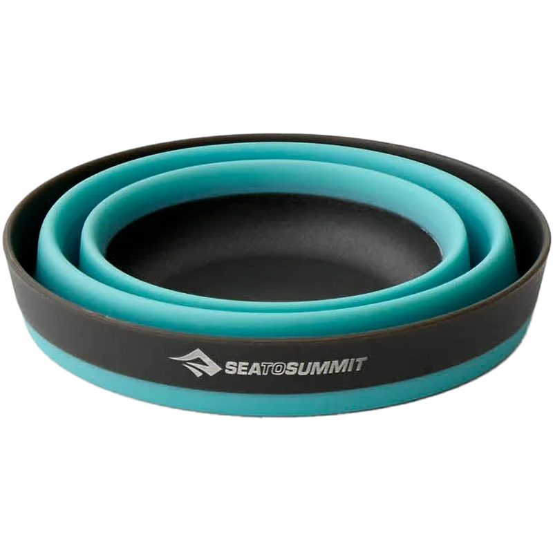 Frontier Ultralight Collapsible Cup, Sea to Summit Frontier Ultralight Collapsible Cup in Aqua Sea Blue collapsed