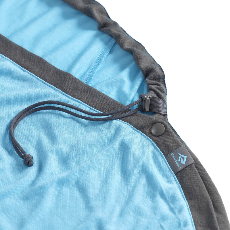 Breeze Liner Mummy Standard, Sea to Summit Breeze Liner Mummy Standard in Atoll Blue top drawstring