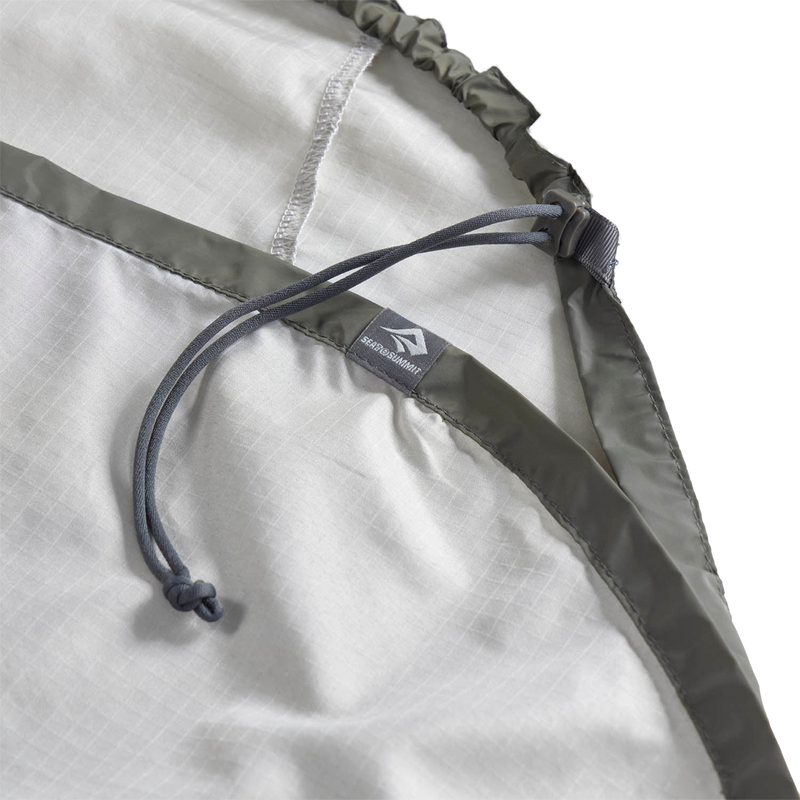 Silk Blend Liner Mummy Compact, Sea to Summit Silk Blend Liner Mummy Compact in Moonstruck Grey top drawstring