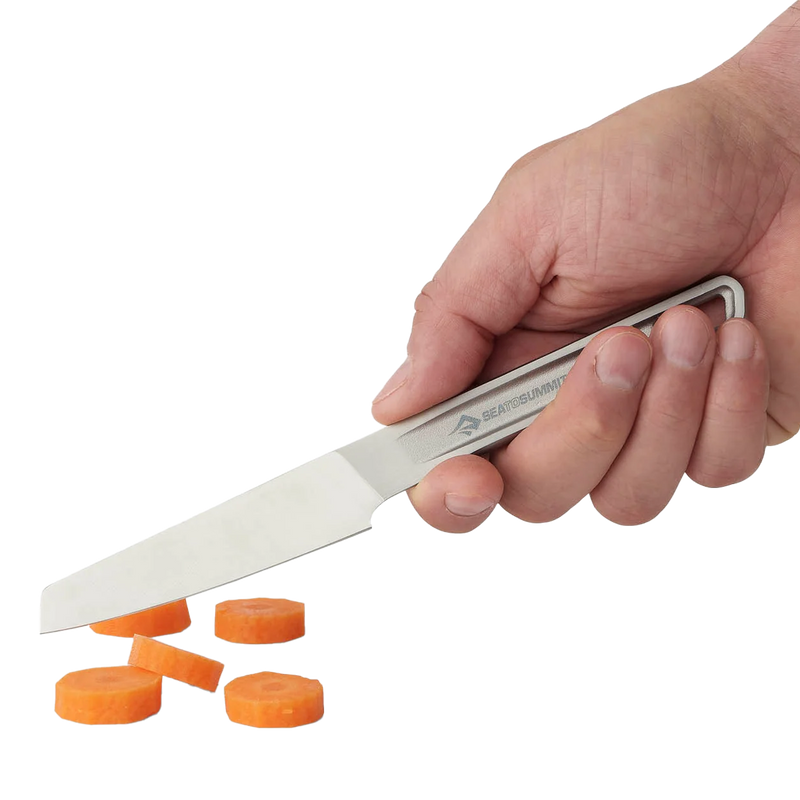Detour Stainless Steel Paring Knife, Sea to Summit Detour Stainless Steel Paring Knife in hand