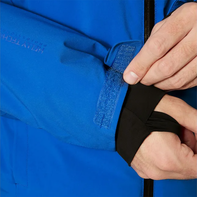 Men's Alpha Infinity Jacket, Helly Hansen Men's Alpha Infinity Jacket in 543 Cobalt 2.0 cuff closure