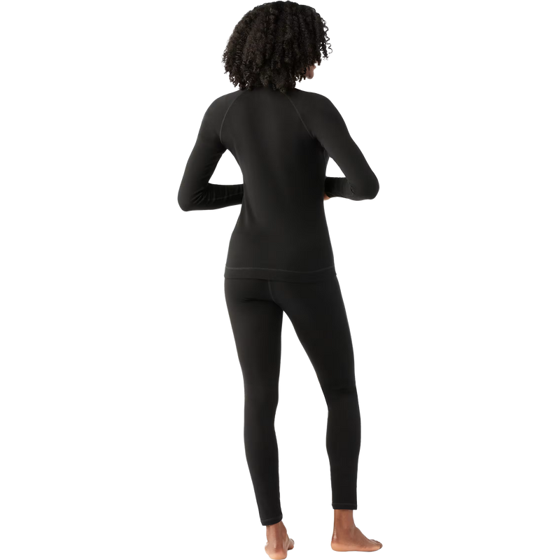Women's Classic Thermal Merino Base Layer 1/4 Zip, Smartwool Women's Classic Thermal Merino Base Layer 1/4 Zip in Black back